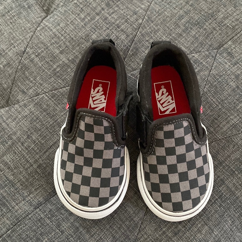 Vans Toddler Checker Slip ons
